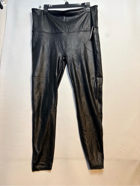 SPANX Pants - Women’s plus size Black Faux Leather Leggings size 3X